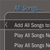 All Songs screen